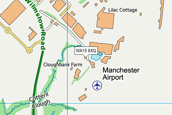 WA15 8XQ map - OS VectorMap District (Ordnance Survey)