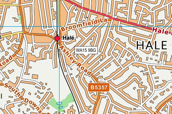 WA15 9BG map - OS VectorMap District (Ordnance Survey)