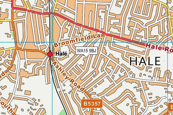 Hale Village Tennis Club map (WA15 9BJ) - OS VectorMap District (Ordnance Survey)
