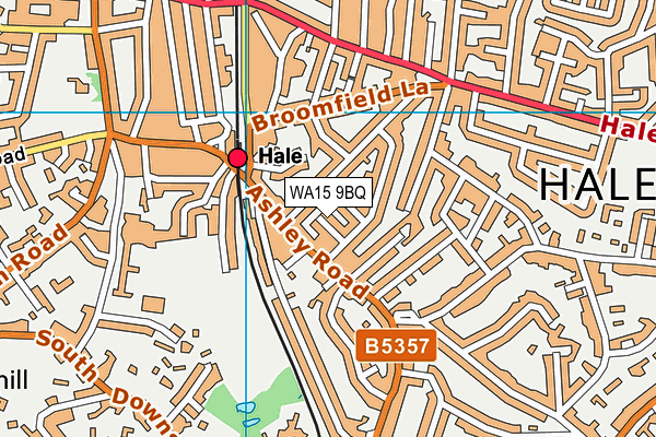 WA15 9BQ map - OS VectorMap District (Ordnance Survey)