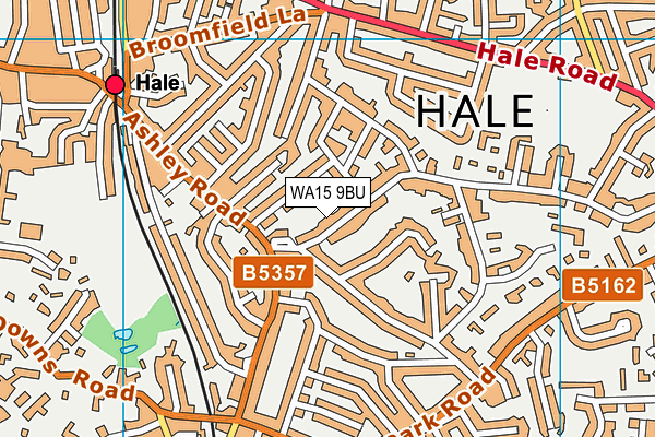 WA15 9BU map - OS VectorMap District (Ordnance Survey)