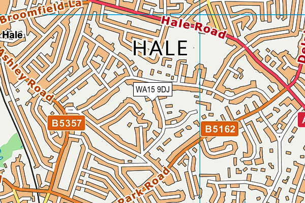 WA15 9DJ map - OS VectorMap District (Ordnance Survey)