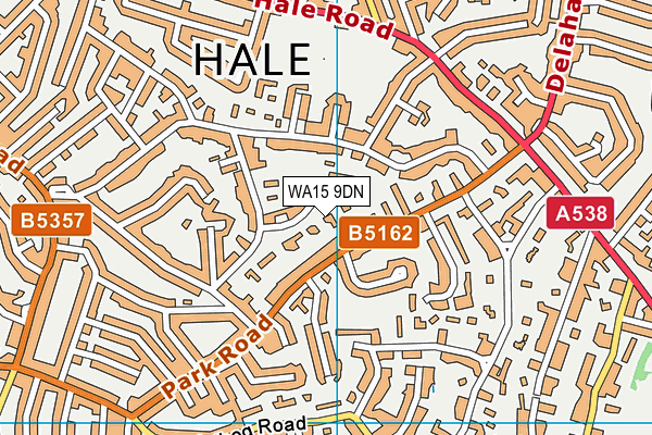 WA15 9DN map - OS VectorMap District (Ordnance Survey)