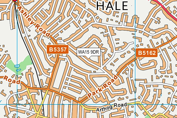 WA15 9DR map - OS VectorMap District (Ordnance Survey)