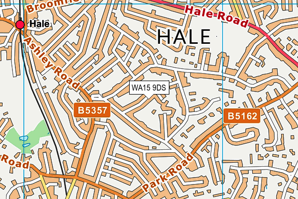 WA15 9DS map - OS VectorMap District (Ordnance Survey)