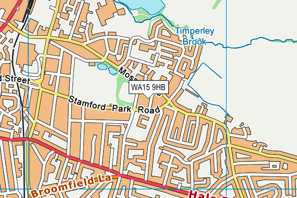 WA15 9HB map - OS VectorMap District (Ordnance Survey)