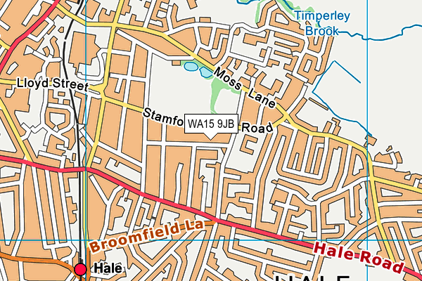 Stamford Park Primary School map (WA15 9JB) - OS VectorMap District (Ordnance Survey)