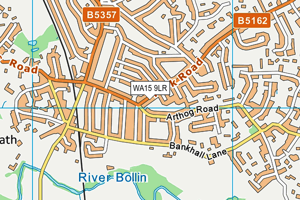 WA15 9LR map - OS VectorMap District (Ordnance Survey)