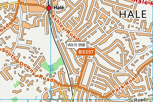 WA15 9NB map - OS VectorMap District (Ordnance Survey)
