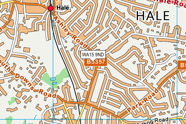 WA15 9ND map - OS VectorMap District (Ordnance Survey)