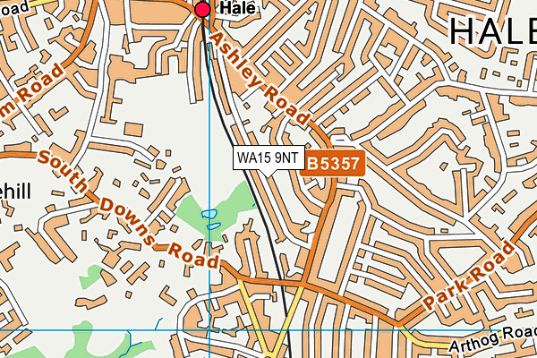 WA15 9NT map - OS VectorMap District (Ordnance Survey)