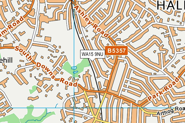 WA15 9NU map - OS VectorMap District (Ordnance Survey)