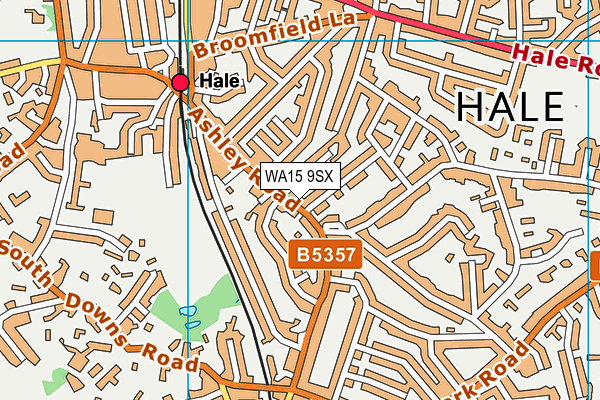 WA15 9SX map - OS VectorMap District (Ordnance Survey)