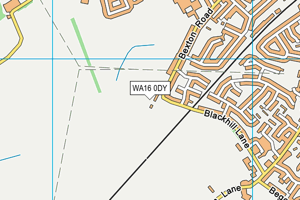 WA16 0DY map - OS VectorMap District (Ordnance Survey)
