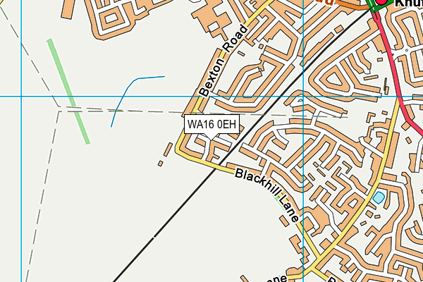 WA16 0EH map - OS VectorMap District (Ordnance Survey)