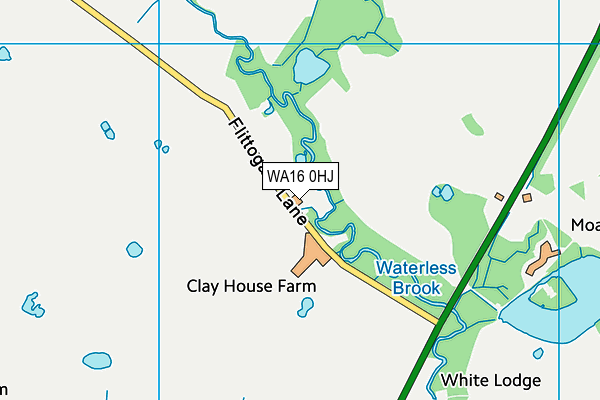 WA16 0HJ map - OS VectorMap District (Ordnance Survey)