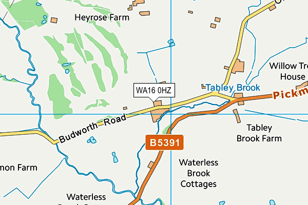 Heyrose Golf Club map (WA16 0HZ) - OS VectorMap District (Ordnance Survey)
