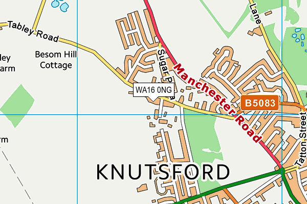 Map of COACH HOUSE KNUTSFORD LIMITED at district scale