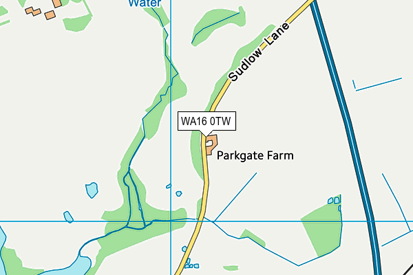 WA16 0TW map - OS VectorMap District (Ordnance Survey)