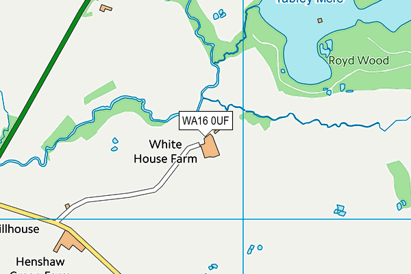 WA16 0UF map - OS VectorMap District (Ordnance Survey)