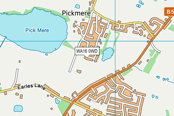WA16 0WD map - OS VectorMap District (Ordnance Survey)