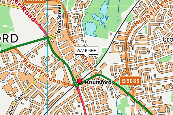 WA16 6HH map - OS VectorMap District (Ordnance Survey)