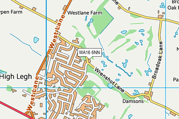 WA16 6NN map - OS VectorMap District (Ordnance Survey)