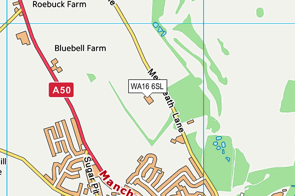 Egerton Youth Club map (WA16 6SL) - OS VectorMap District (Ordnance Survey)
