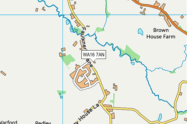 WA16 7AN map - OS VectorMap District (Ordnance Survey)
