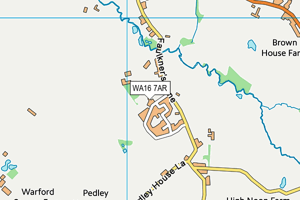 WA16 7AR map - OS VectorMap District (Ordnance Survey)