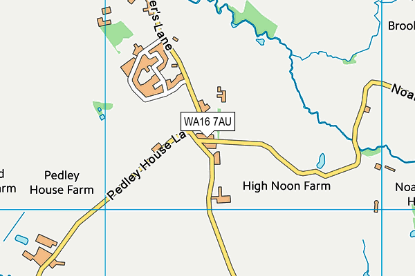 WA16 7AU map - OS VectorMap District (Ordnance Survey)