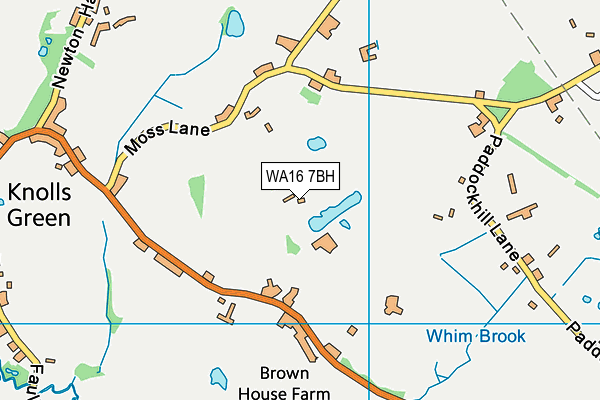 WA16 7BH map - OS VectorMap District (Ordnance Survey)