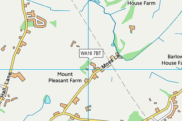 WA16 7BT map - OS VectorMap District (Ordnance Survey)