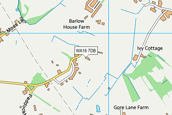 WA16 7DB map - OS VectorMap District (Ordnance Survey)