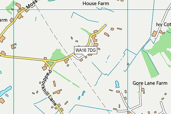 WA16 7DG map - OS VectorMap District (Ordnance Survey)