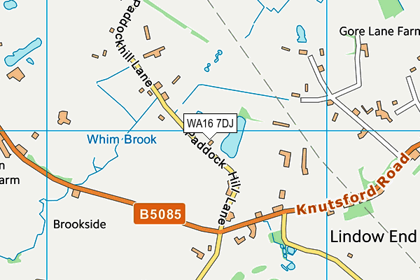 WA16 7DJ map - OS VectorMap District (Ordnance Survey)