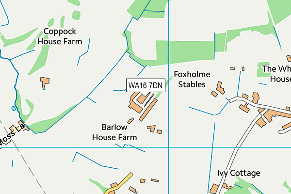 WA16 7DN map - OS VectorMap District (Ordnance Survey)