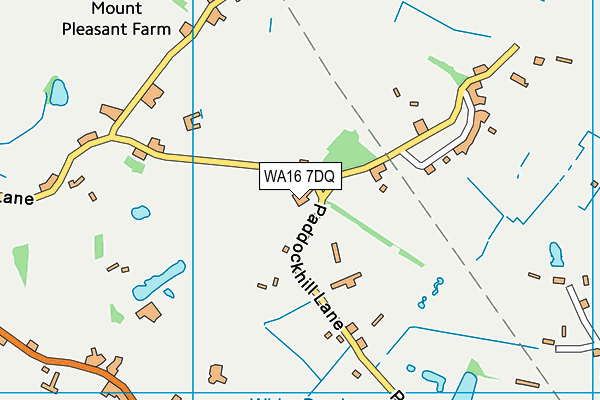 WA16 7DQ map - OS VectorMap District (Ordnance Survey)