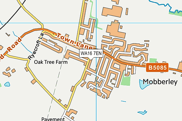 WA16 7EN map - OS VectorMap District (Ordnance Survey)