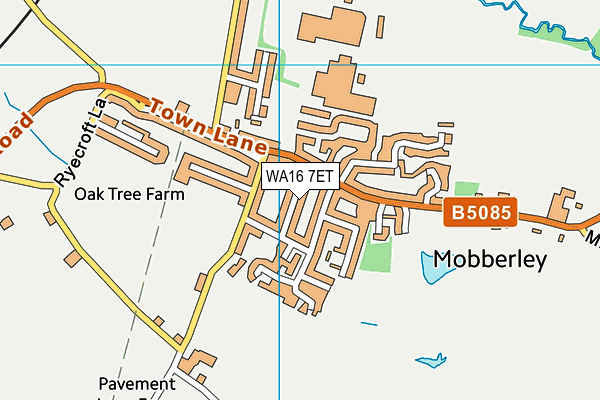WA16 7ET map - OS VectorMap District (Ordnance Survey)
