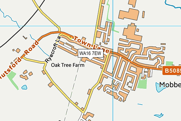 WA16 7EW map - OS VectorMap District (Ordnance Survey)