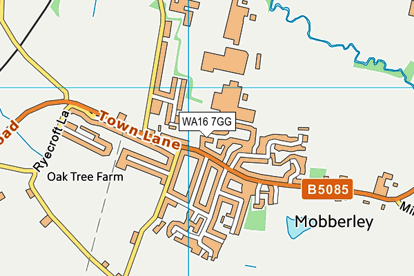 WA16 7GG map - OS VectorMap District (Ordnance Survey)