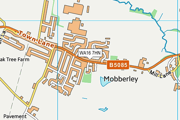 WA16 7HN map - OS VectorMap District (Ordnance Survey)