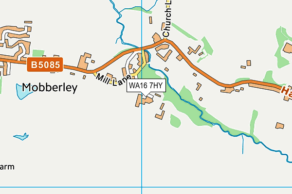 WA16 7HY map - OS VectorMap District (Ordnance Survey)