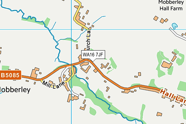 WA16 7JF map - OS VectorMap District (Ordnance Survey)