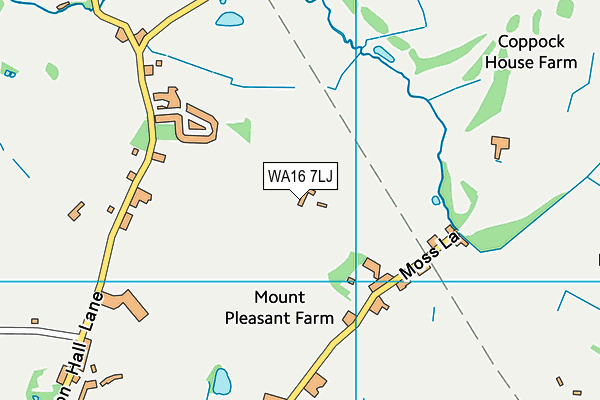 WA16 7LJ map - OS VectorMap District (Ordnance Survey)