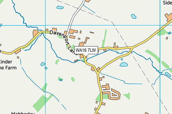 WA16 7LW map - OS VectorMap District (Ordnance Survey)
