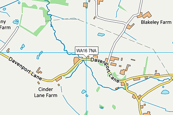 WA16 7NA map - OS VectorMap District (Ordnance Survey)