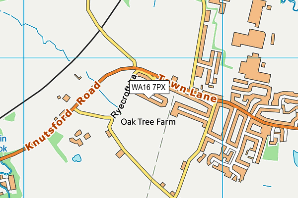 WA16 7PX map - OS VectorMap District (Ordnance Survey)