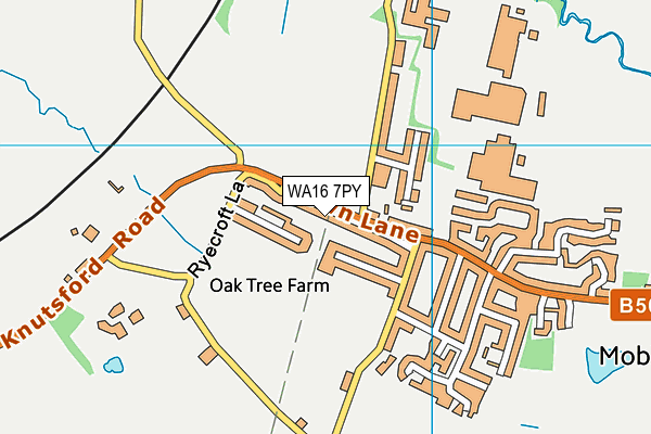 WA16 7PY map - OS VectorMap District (Ordnance Survey)